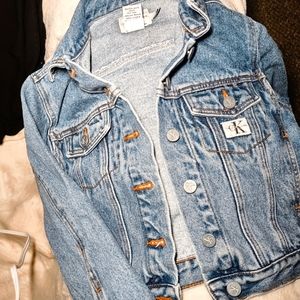90s authentic vintage Calvin Klein jean trucker jacket kids sm